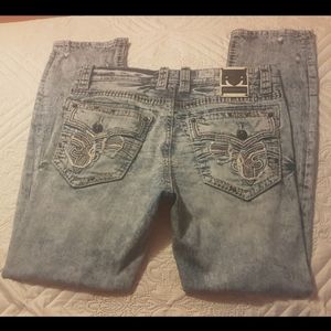 Mens rock revival jeans